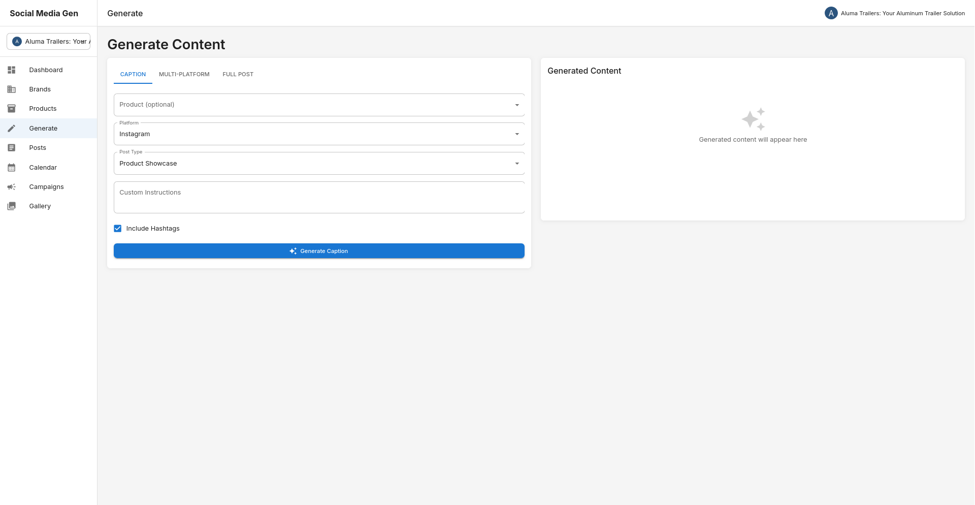Adaptive Social content generator